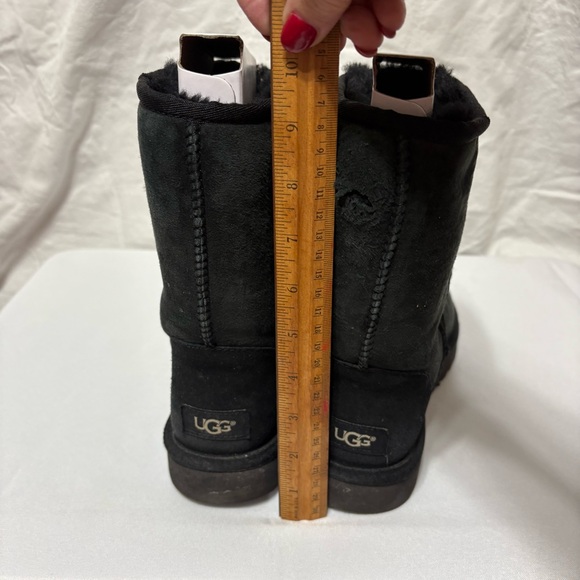 UGG Women's Classic Short Crystal Diamond boots in black suede - Picture 12 of 13